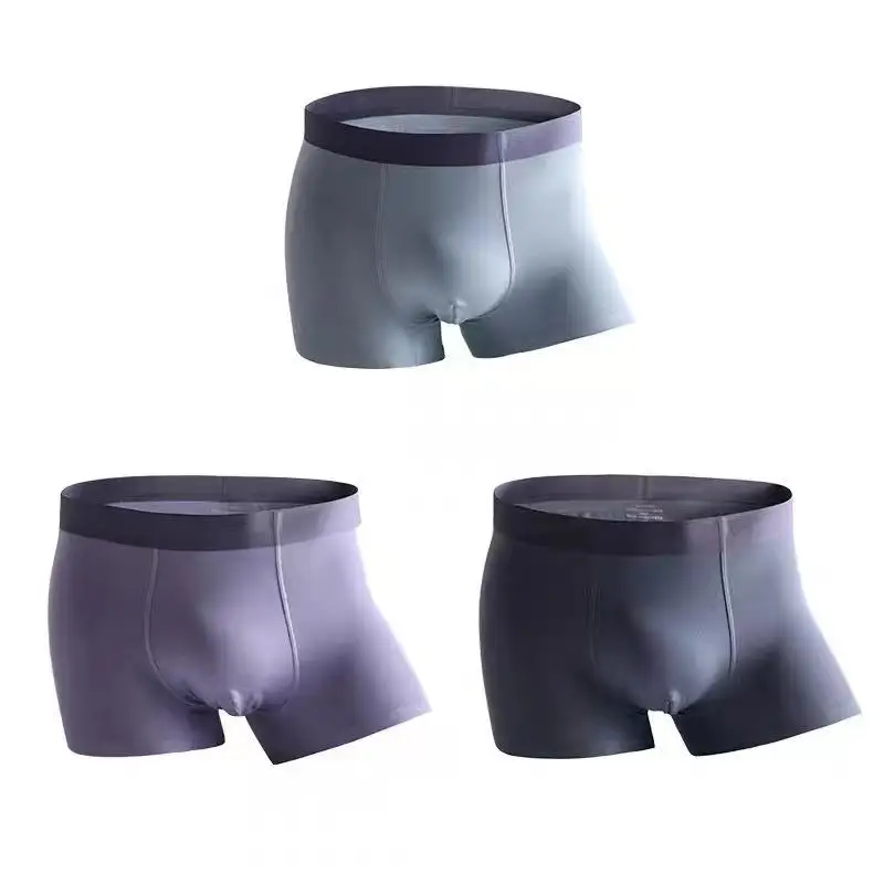 

3pcs/lot Men's Shorts Panties Men's Sexy Bamboo Fiber Seemless Men Boxer Male Underpants Large Size Breathable Homme Underwear