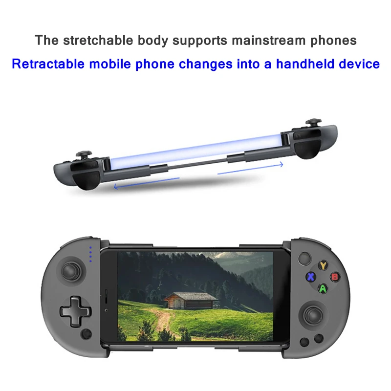 

Game Controller Portable Game Handle Joystick Sensitive Button Design Stretch Handle Wireless Bluetooth-compatible 4.0