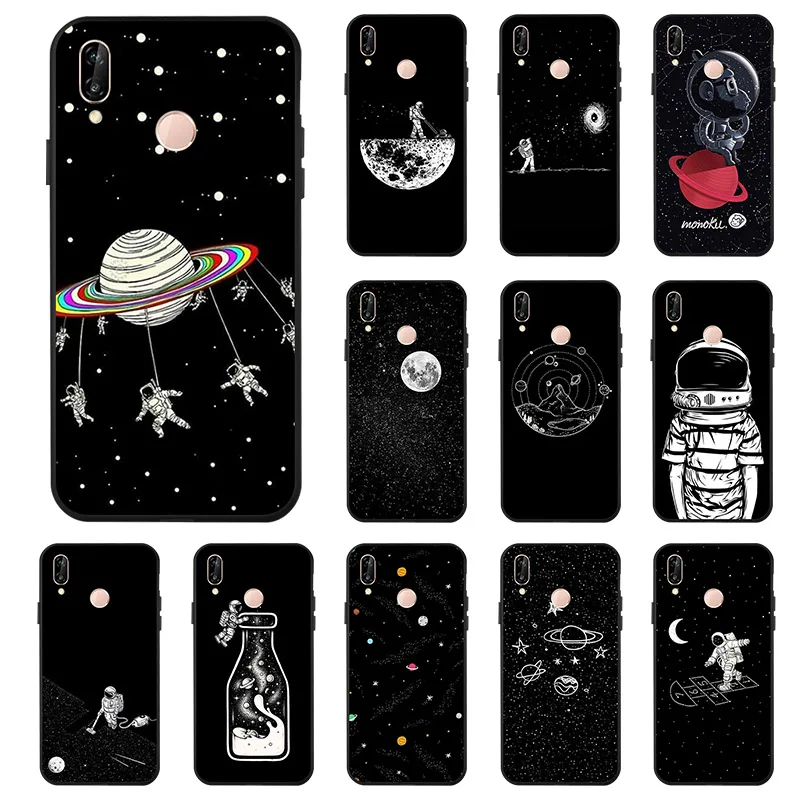 

3D DIY Space Painted Case For Huawei P30 Lite Pro Cases For Huawei P40 Lite P20 Plus P Smart 2019 Z 2020 Soft TPU Cartoons Cover