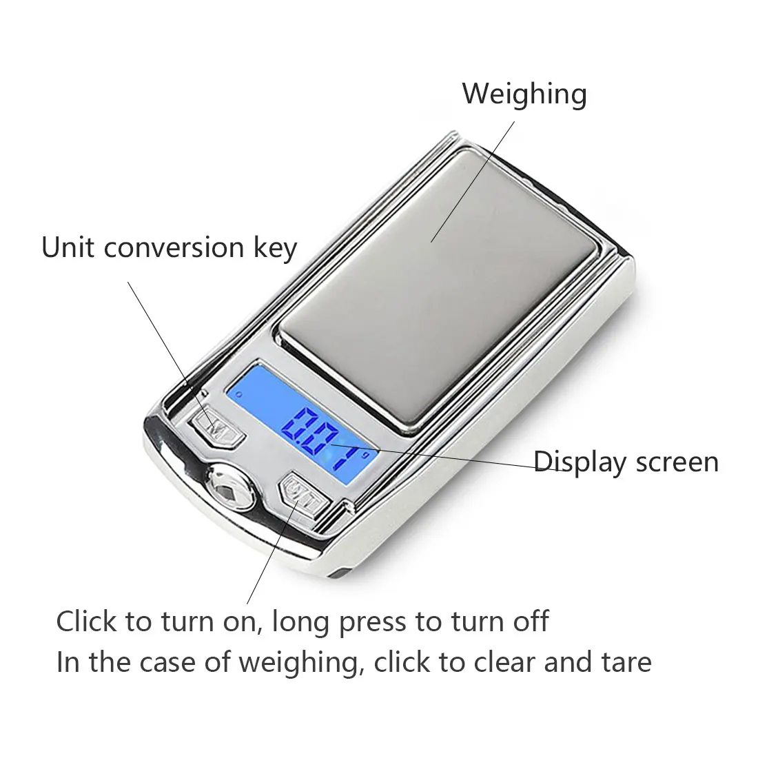

Portable Mini Digital Pocket Scales 200g/100g 0.01g for Gold Sterling Jewelry Gram Balance Weight Electronic Precision Scales