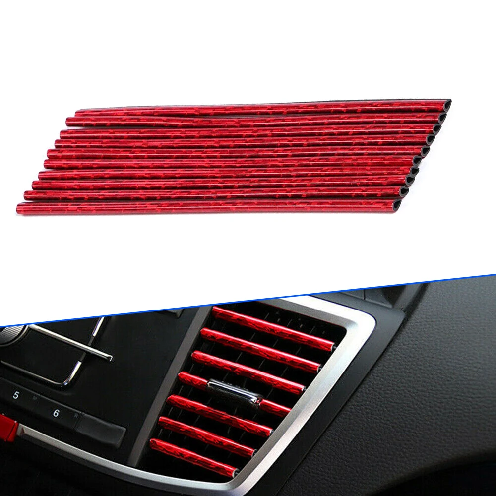 

10 Pcs Car Interior Accessories Auto Colorful Air Conditioner Air Outlet Protection Decoration Strip Car Accessories Interior