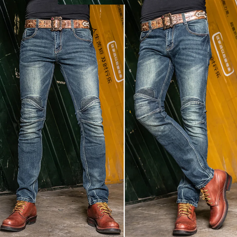 Мото штаны мотоциклетные мужские анти защита от падения внедорожные штаны|Брюки|