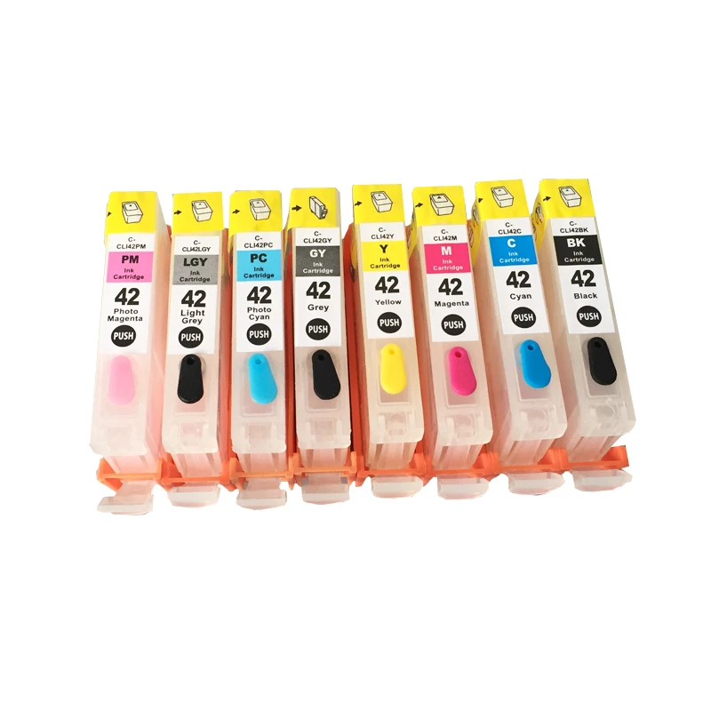 For Canon CLI 42 Refillable Ink Cartridge Replacement Ink Cartridge With ARC Chip For Canon Pro100 Inkjet Printer Free Shipping