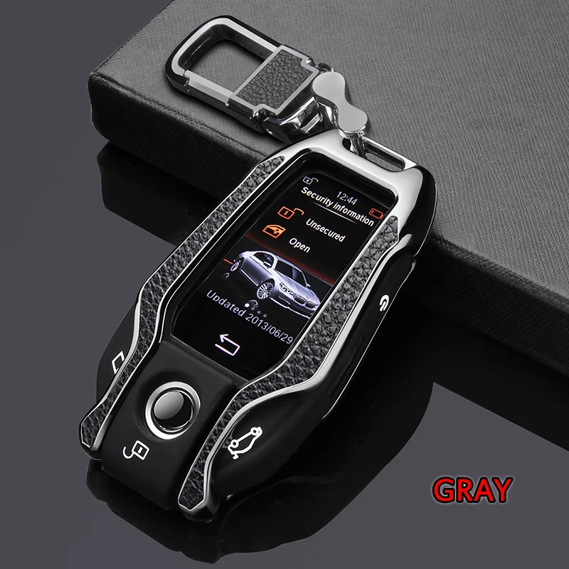 

For BMW 5 7 Series G11 G12 G30 G31 G32 I8 I12 I15 G01 X3 G02 X4 G05 X5 G07 X7 X4 Metal+Silicone Car Key Cover LED Display Cover