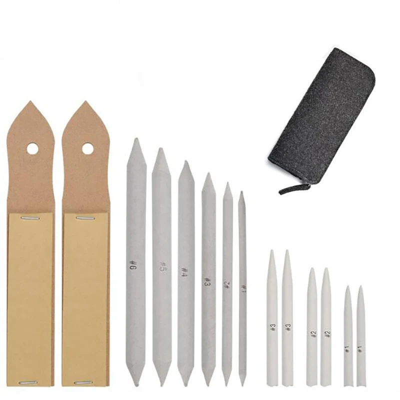 

15Pcs Double Head Durable Art Drawing Tool Pastel New Blending Smudge Tortillon Material Escolar Sketching Paper Pencil Supplies