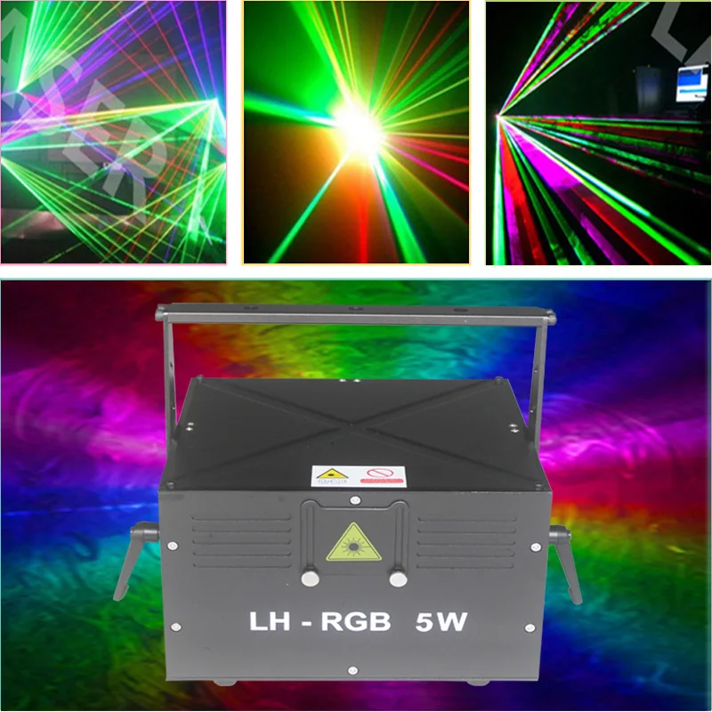 Бесплатная доставка LH LASER светодиодный мини 5 Вт лазерный проектор RGB сценическое
