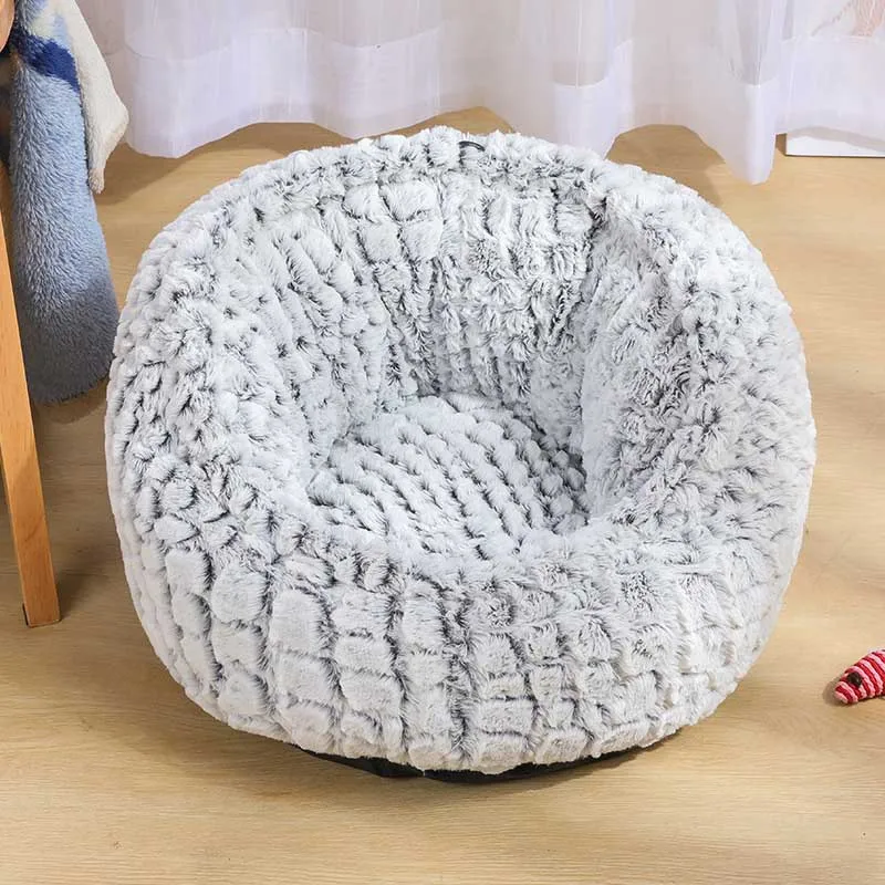 Новейшая круглая Флисовая теплая меховая кровать для домашних животных Подушка для шезлонга XL большие собаки кошка зима щенок спальное матрац для домашних животных