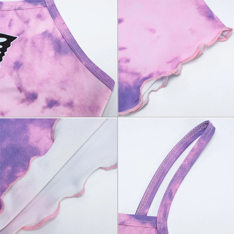 Женский топ без рукавов облегающий белый с открытой спиной и бабочками