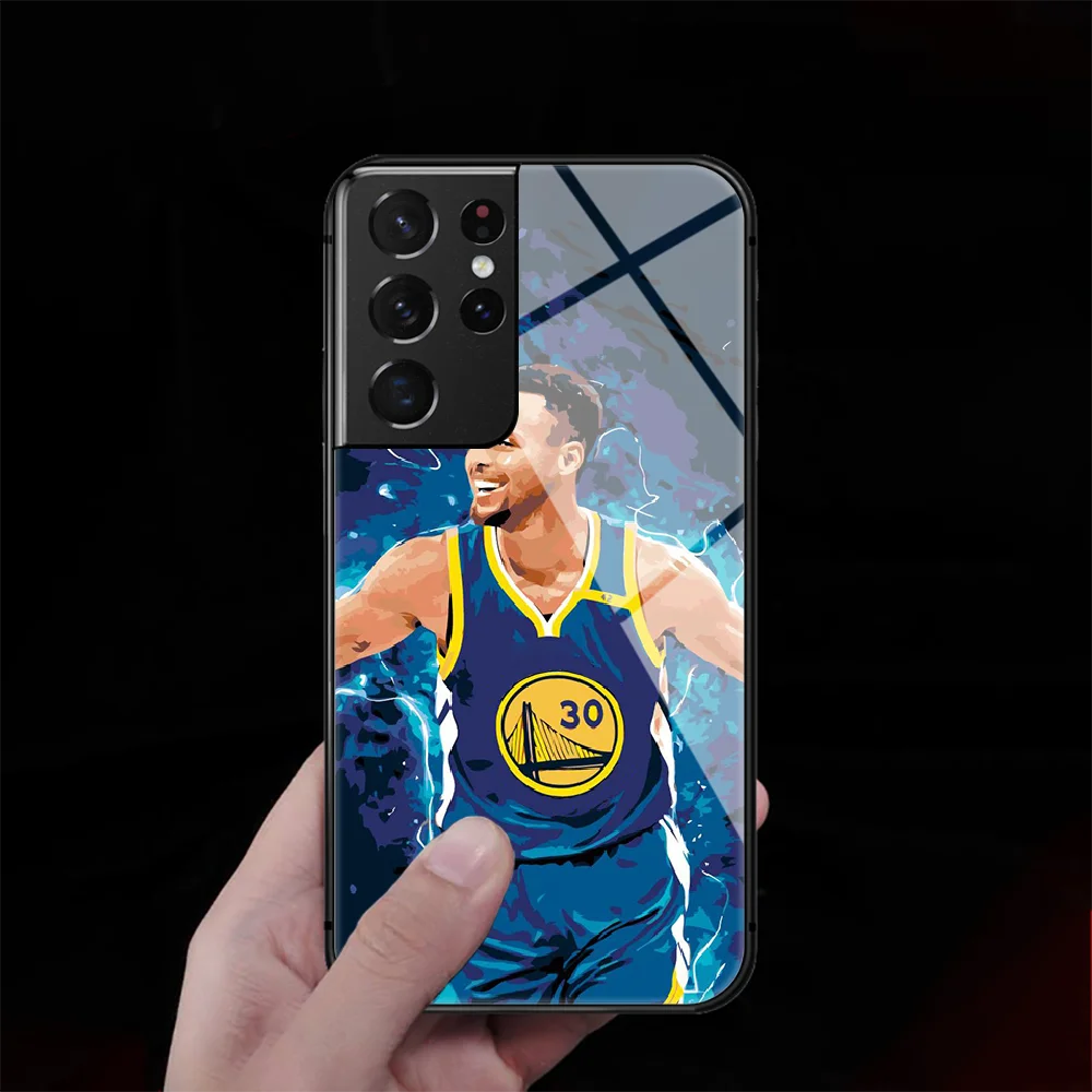 

Stephen 30 Curry Basketball Tempered Glass Phone Case Cover For Samsung Galaxy S Note 8 9 10 20 21 E FE Plus Uitra Back Cell