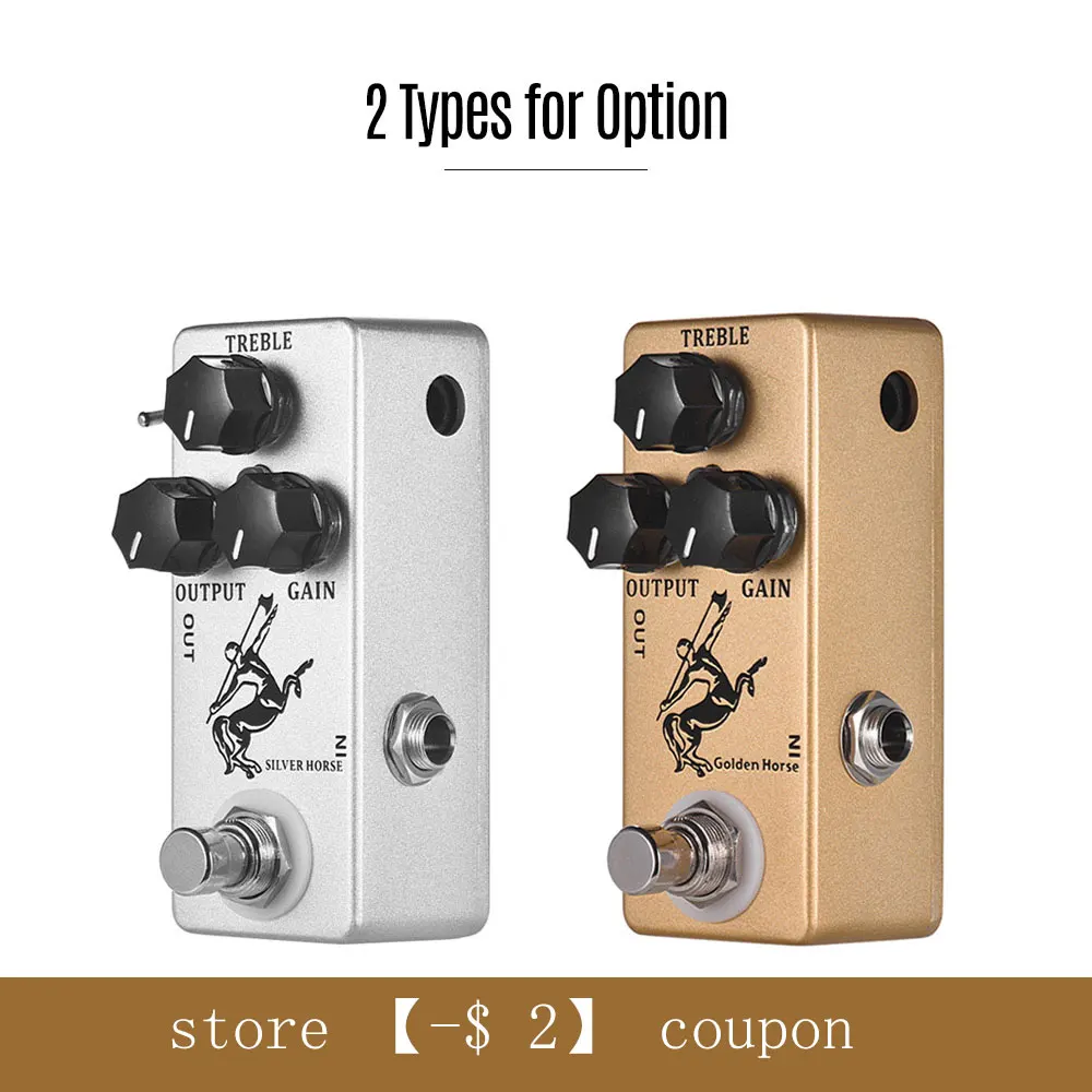 Muslady Golden Horse педаль для гитарного эффекта овердрайв Overdrive Mini Klon Centaur эффект