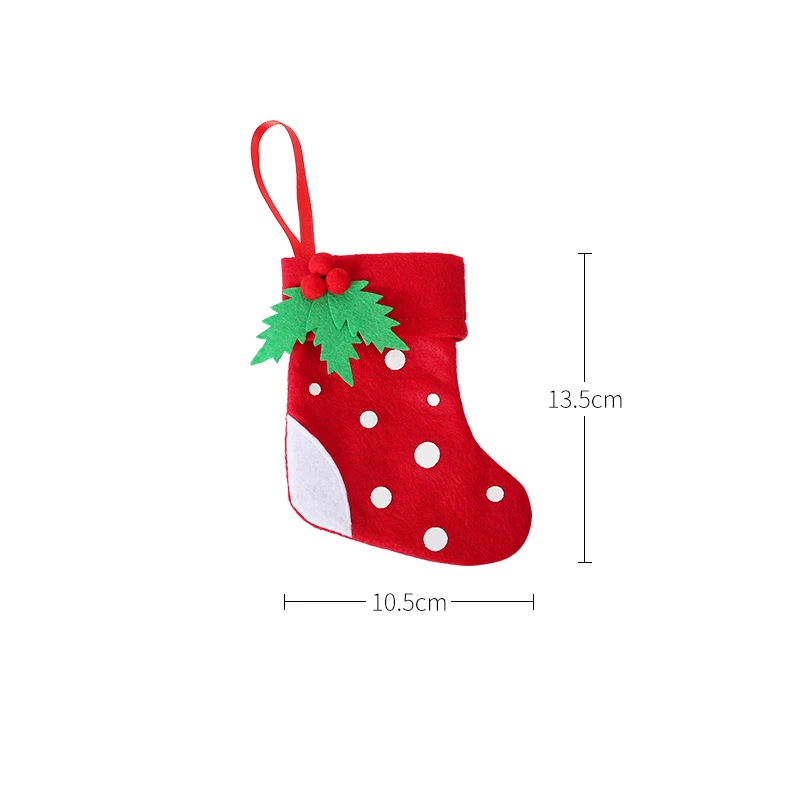 1/2/3/4Pcs 2019 New Fashion Cute Christmas Decorations Party Strawberry Candy Socks Xmas Gifts Bag | Дом и сад