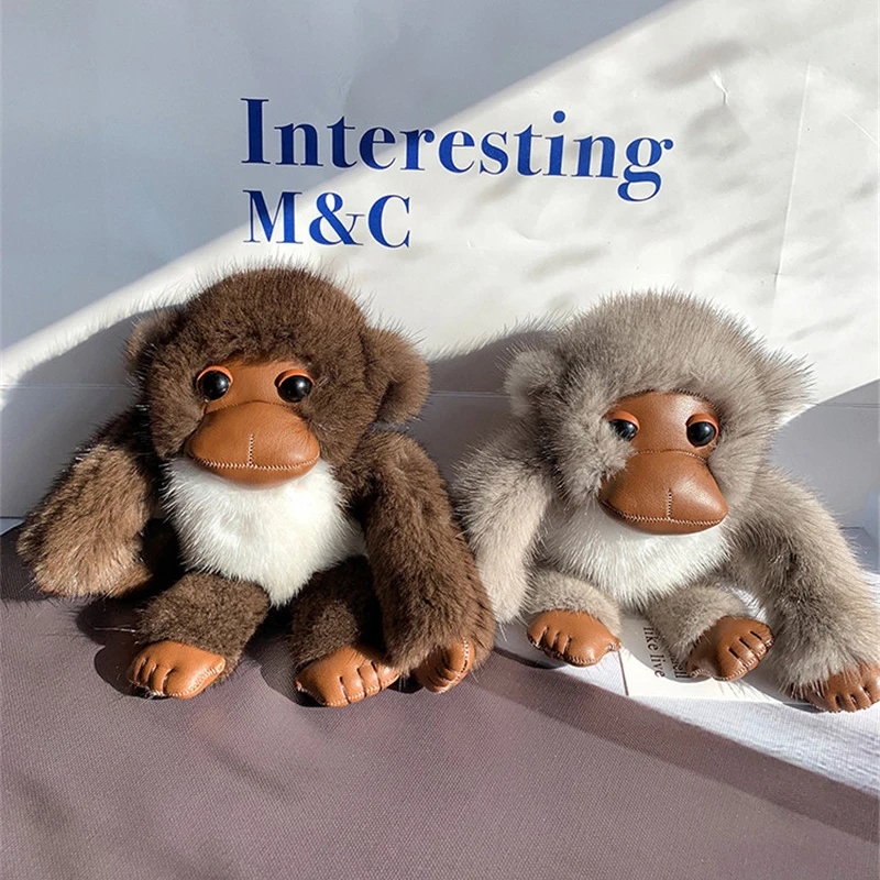 Натуральный мех норки брелок &quotОбезьяна&quot для женщин с натуральным мехом кулон