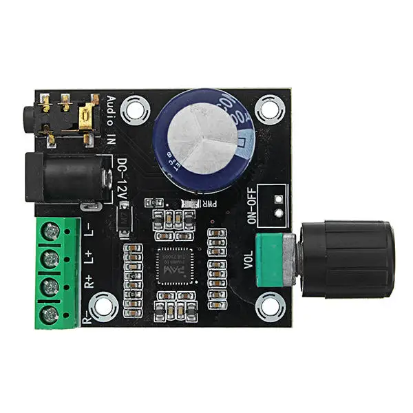 PAM8610 Dual Channel DC 12V HD Pure Digital o Stereo Amplifier Board Class D 15W x 2 High Power Module | Электроника