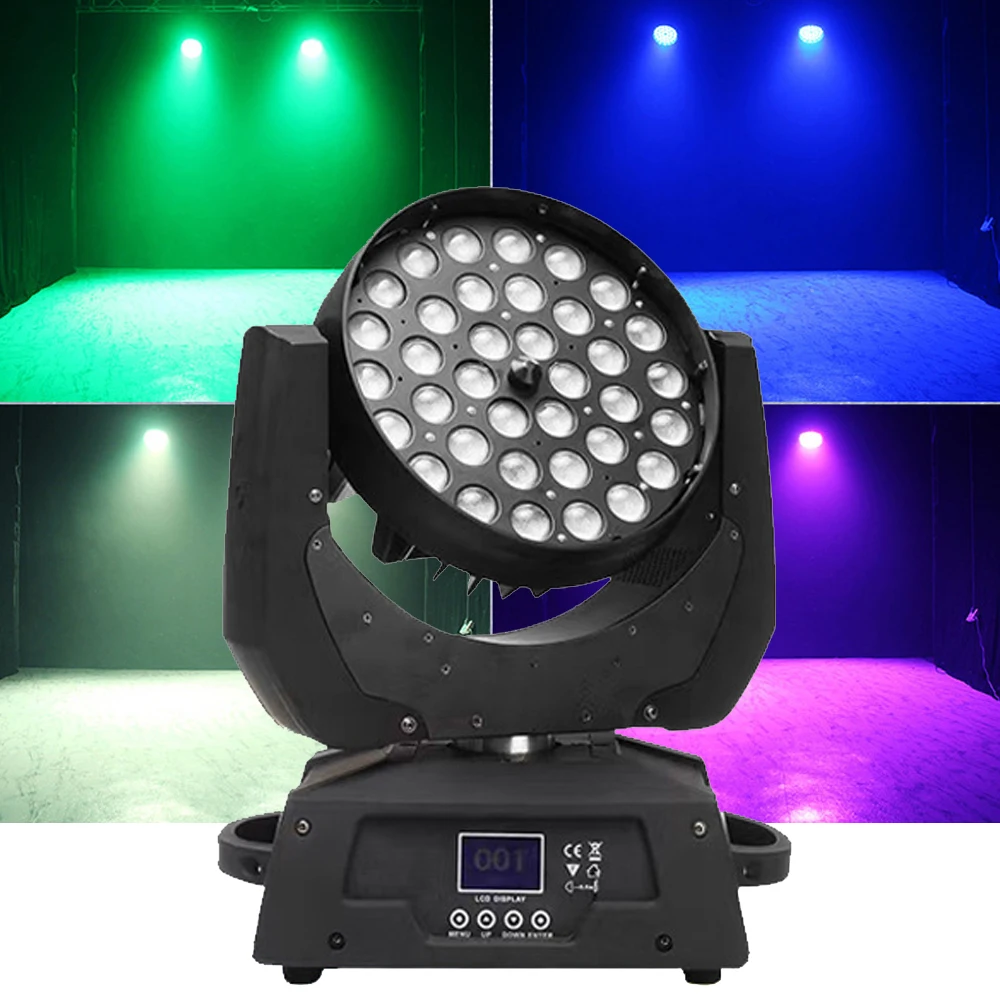 

Professional LED Lighting LED Zoom Wash 36X10W RGBW 4IN1 DMX Moving head Light Lyre Beam Stage Light For Disco Wedding DJ Shows