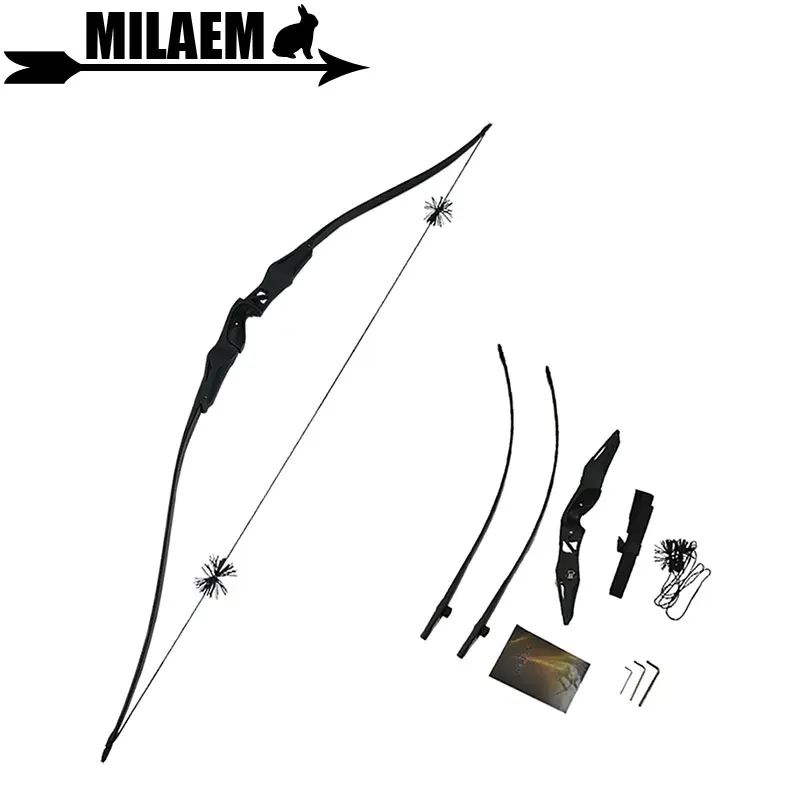 

1Set 62inch Archery BOSEN HORN Recurve Bow 20-50lbs ILF American Hunting Bow Takedown Bow Foam Core Limbs Hunting Accessories