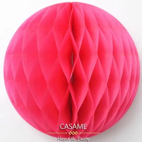 hot pink Мяч с бумажными сотами Цветок фонарь свадьба ребенок день рождения украшение детский душ соты шары фонарь s Декоративные - Цвет: hot pink