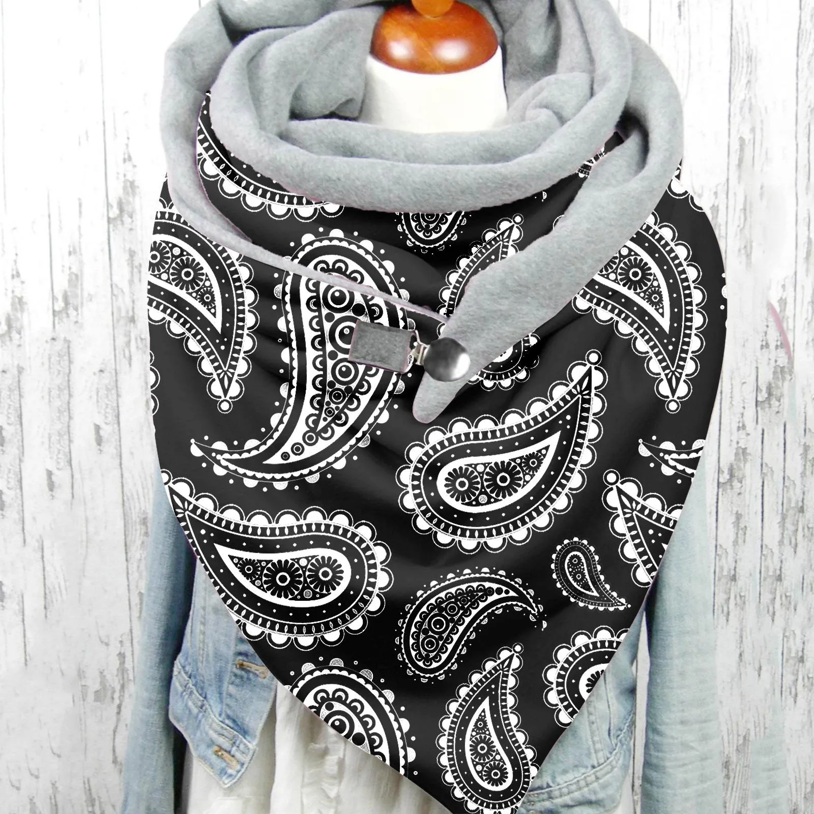 Модные зимние шарфы с пряжкой шарф шаль принтом нагрудник унисекс мягкая накидка