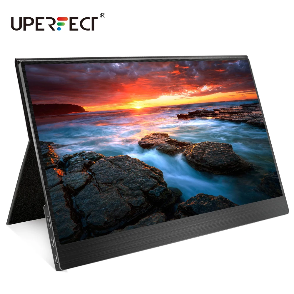 구매 UPERFECT-휴대용 모니터 13.3 IPS 스크린 LCD USB C 타입 1080P 게임 디스플레이 라즈베리 파이 PS4 노트북 핸드폰 Xbox 스위치, 휴대용 모니터 닌텐도 스위치