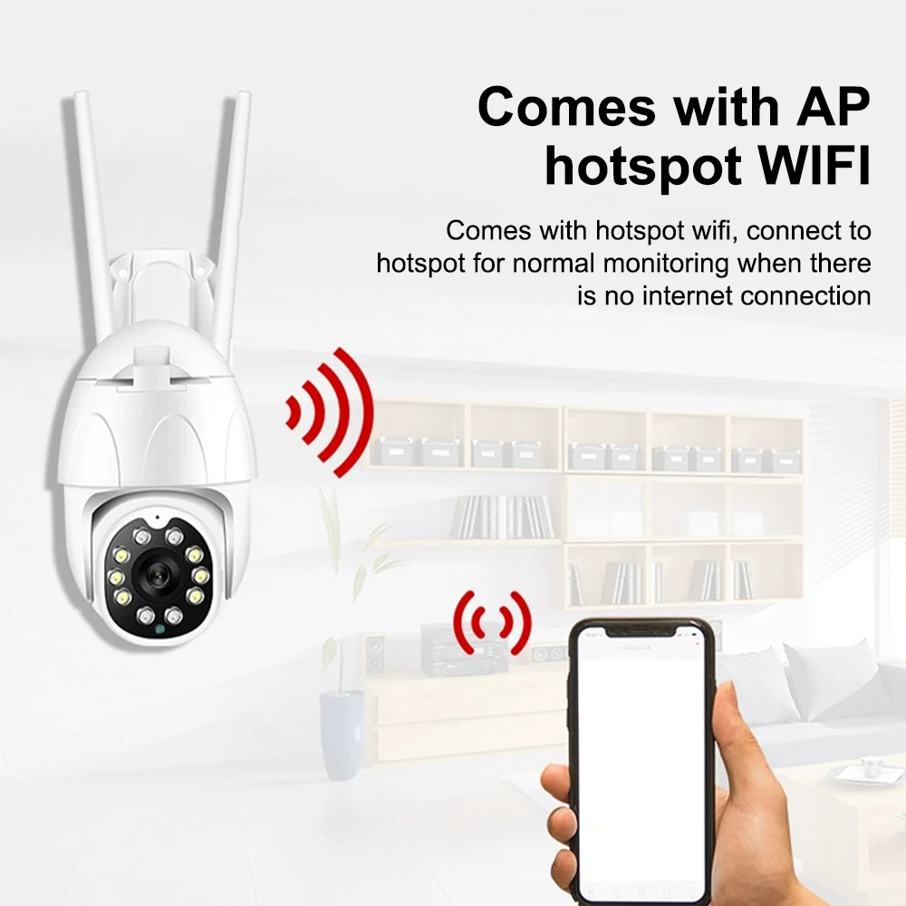 Водонепроницаемая Wi-Fi камера безопасности ночное видение телефон удаленное