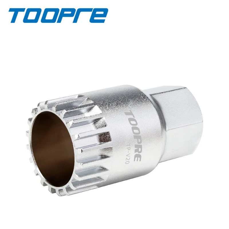 

TOOPRE Mountain Bike Silver Bottom Bracket Removal Tool 137g Iamok 20CR Steel Square Hole/Spline BB Tools Light Bicycle Parts