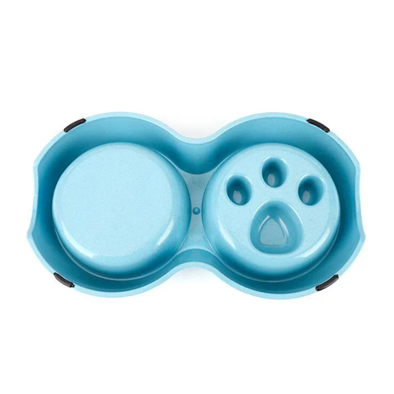 миска для кошки Двойные миски еды домашних животных автоматическая сковорода