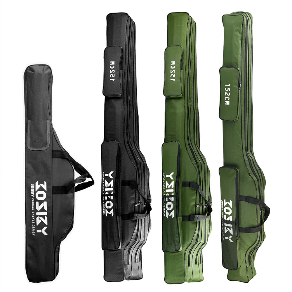 

Fishing Rod Storage Bag Oxford Cloth Multifunctional 1/2/3 Layer Black / Green