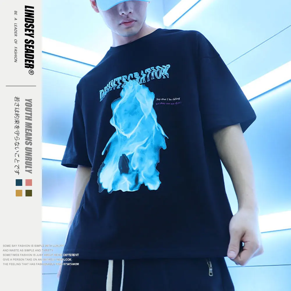 Lindsey Seader 20ss Men Abstract Women Print Streetwear Hiphop T-shirt Harajuku Cotton Top Tee Short Sleeve Fashion Tshirt | Мужская