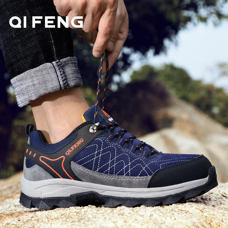 Лидер продаж Мужские уличные спортивные треккинговые ботинки из натуральной
