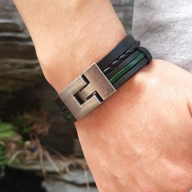 Многоуровневый плетеный браслет ручной работы в этническом стиле