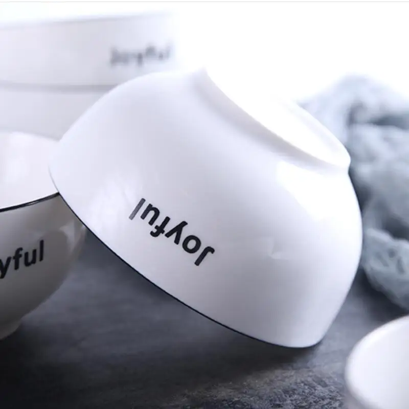 Керамическая миска Креативный салат Домашние рисовые миски Суп Нордические посуда Тарелки Набор посуды Традиционная китайская кухня.