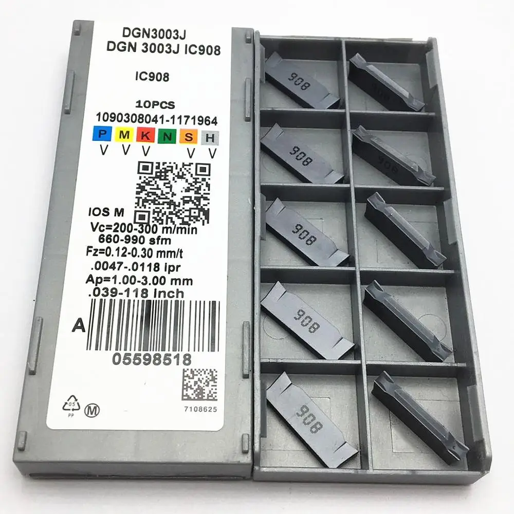 10 шт. вставки для лезвия DGN3003J IC908 Isca DGN 3003J IC908|Токарный инструмент| |