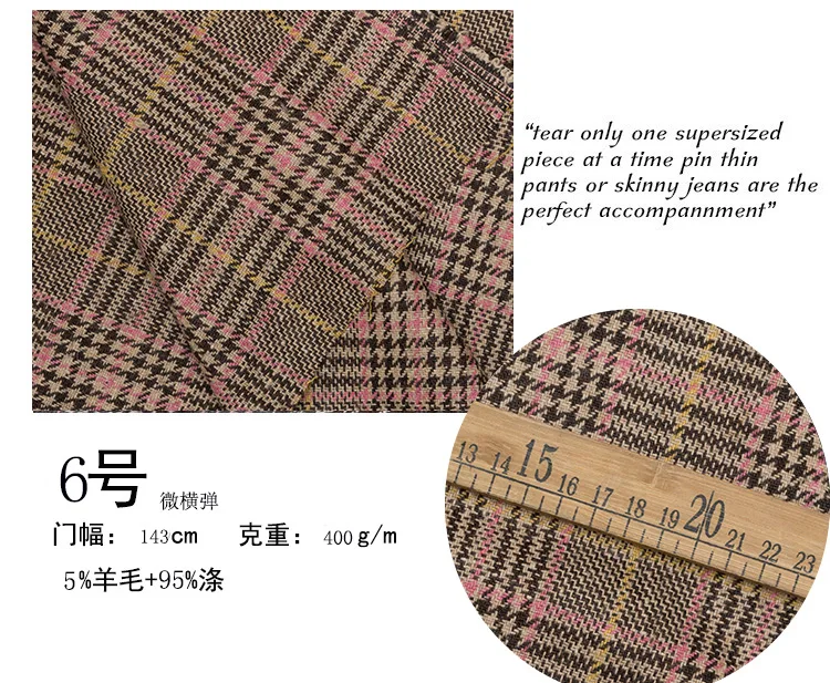 Tecidos African Fabric British Wind Restoring Ancient Ways Wool Suit? One Word Plover Grid Woolen Cloth Pants Suit Fabrics - Цвет: see chart