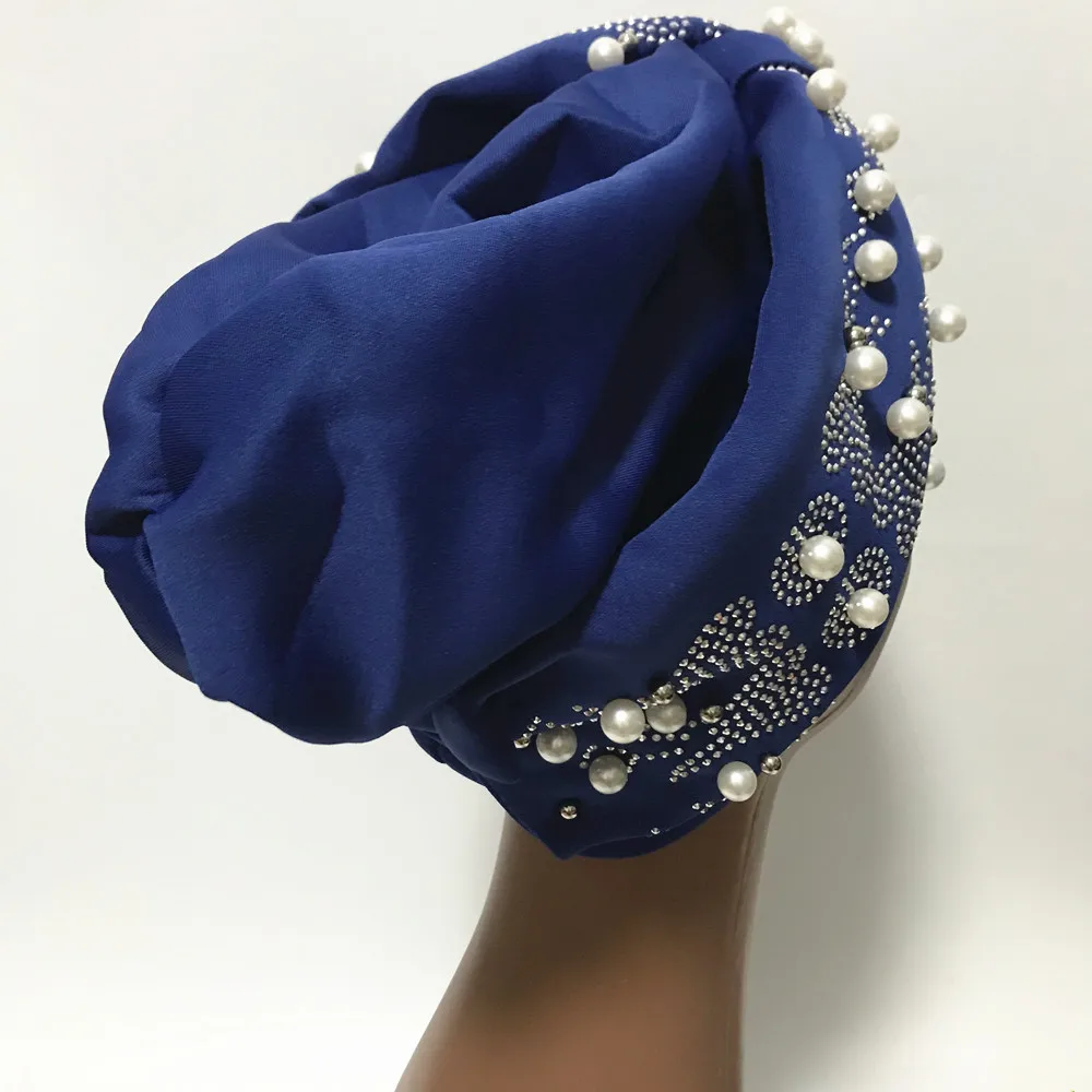 Тюрбан шапка мусульманский головной убор хиджаб с жемчугом под шарф Женская