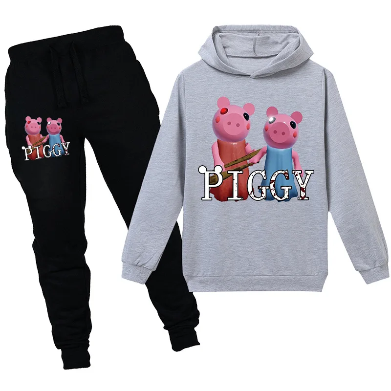 Robloxing Копилка Аниме толстовки Комплект одежды для маленьких мальчиков Детская