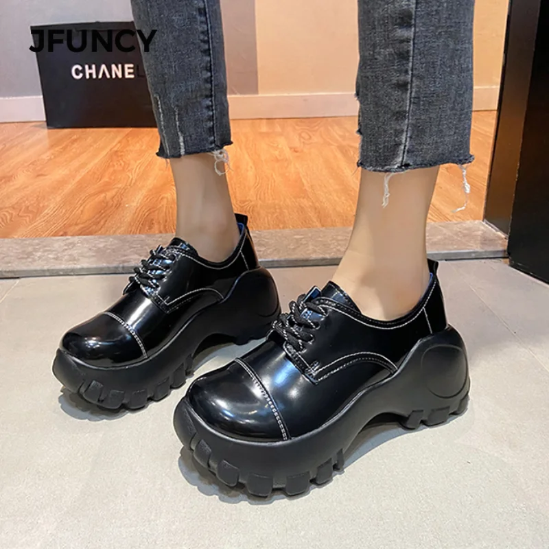 

JFUNCY Women's Platform Shoes 2021 Trend Thick Bottom Lolita High Heels Woman Footwear Goth Punk Party Black Women Shoes