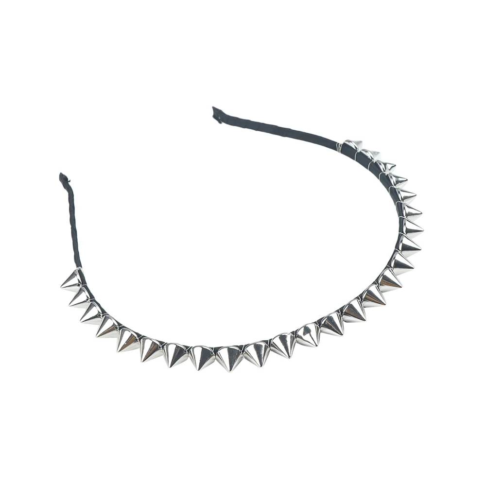 1PC Fashion Cool Metal Headband Spike Rivets Studded Band Party Punk Hair Clips Gothic style headbands for women