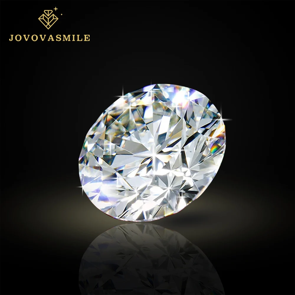 

JOVOVASMILE Real Moissanite 0.1-10 Carat D Color Oval Brilliant Loose Moissanite Stone VVS1 Excellent Cut Grade Lab Diamond