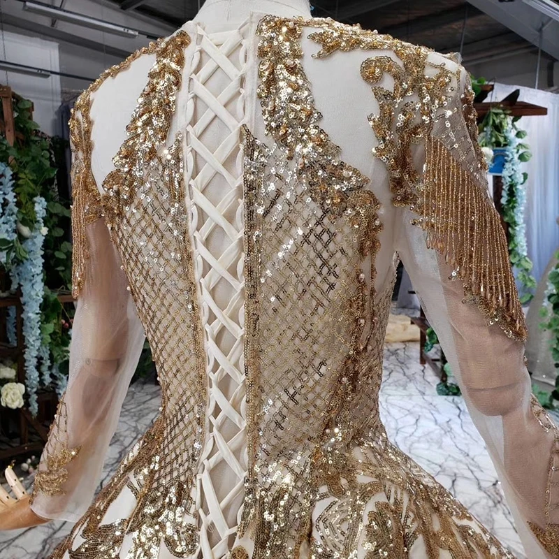 AIJINGYU Satin Dresses Train Gowns Sexy Couture Sequin Gold Nova Evening Dress