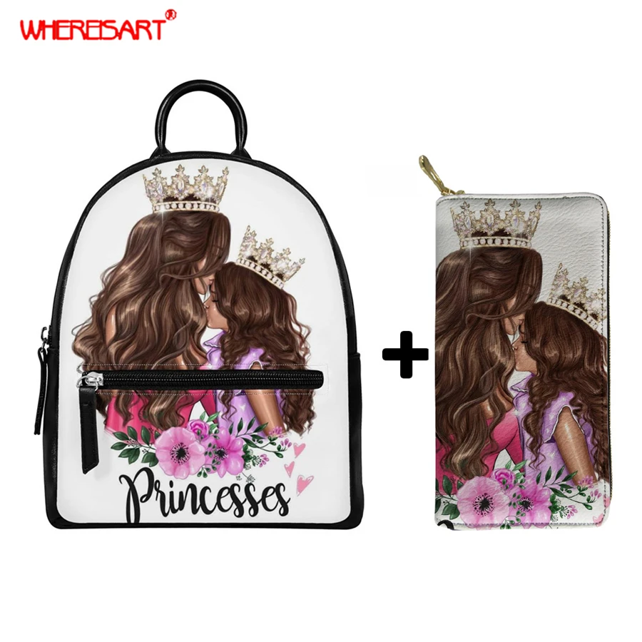 

WHEREISART мини-рюкзак принцессы королевы мамы, женская сумка через плечо для девочек-подростков, Многофункциональный маленький рюкзак, Женский...