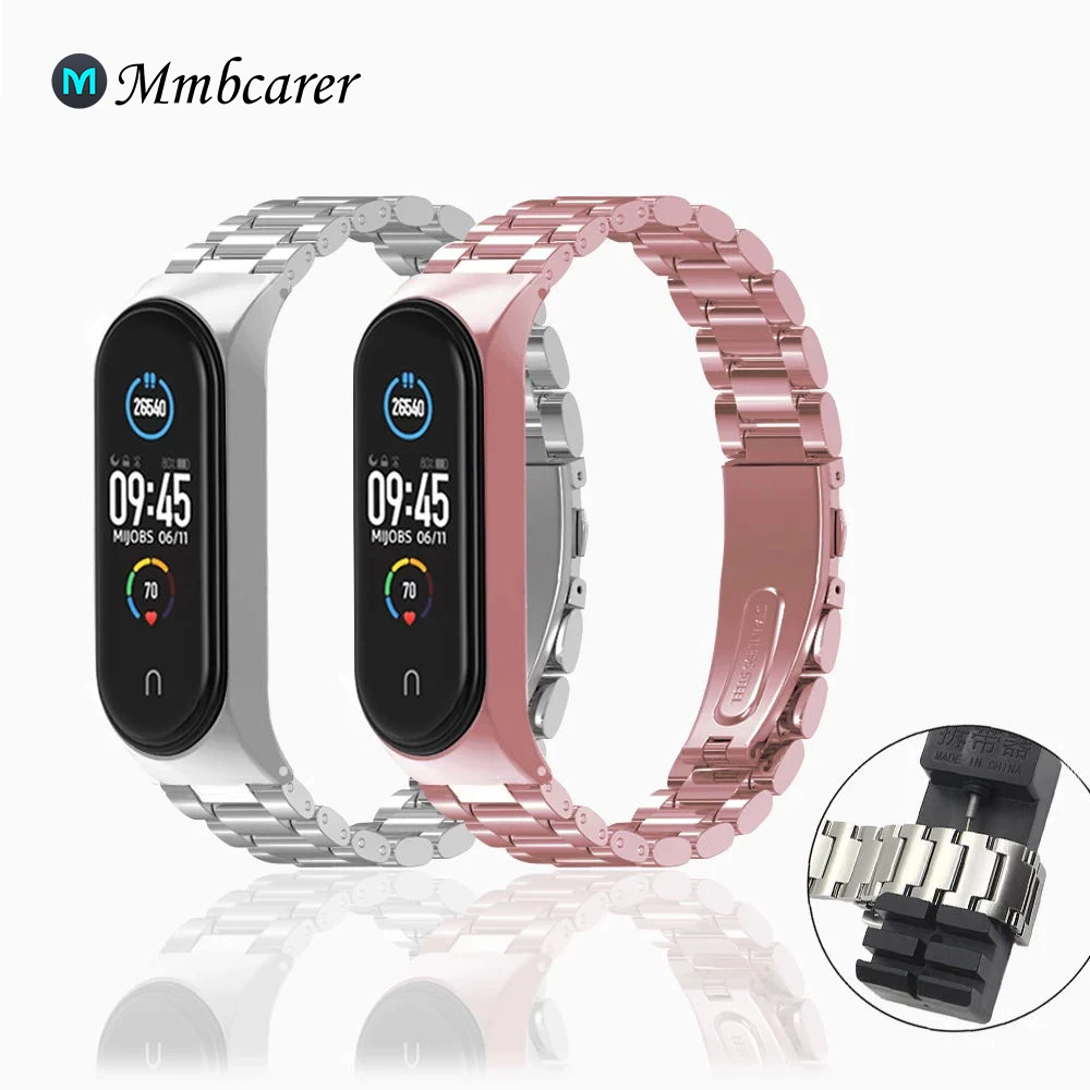 

Металлический ремешок из нержавеющей стали для Xiaomi Miband 4 5 3
