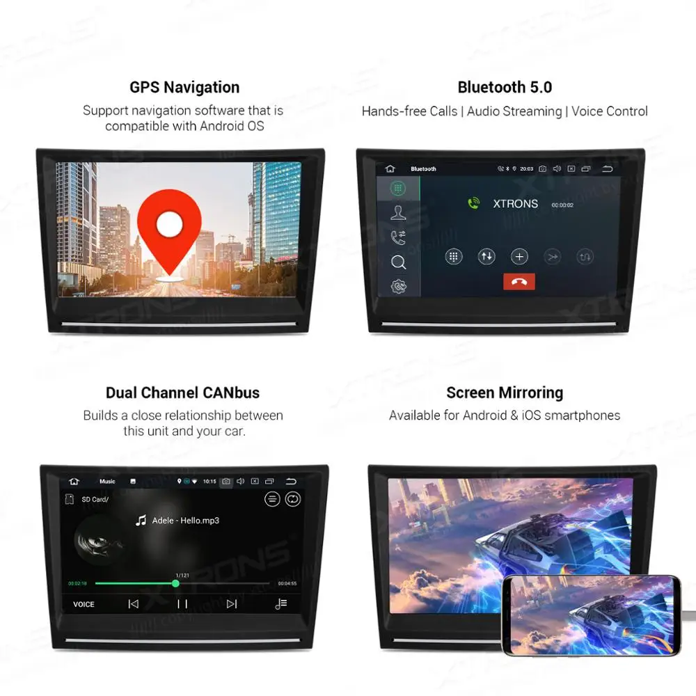 XTRONS 8 ''Android 9 0 PX5 автомобильный стерео проигрыватель GPS для Porsche 911 997 Cayman 987 2005 2006