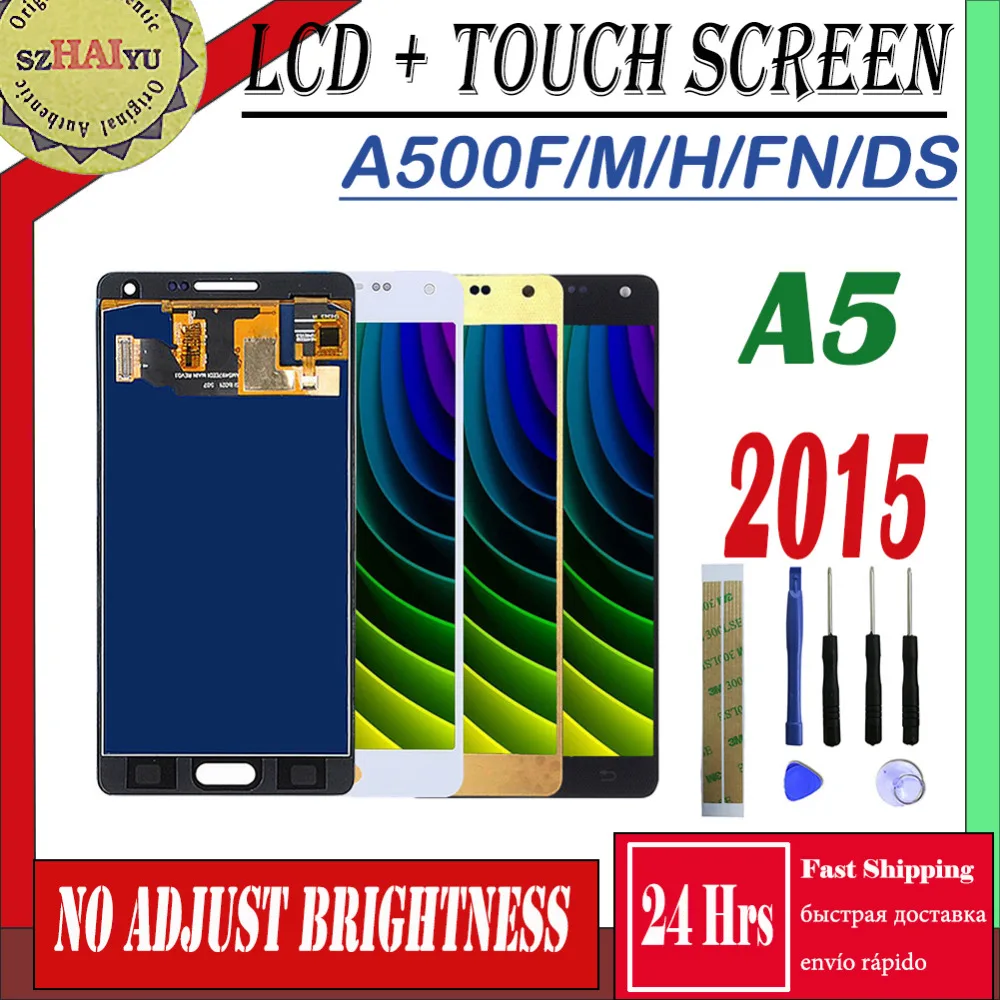 SZHAIYU SM-A500FN/F/M/H/DS для samsung Galaxy A5 A500 сенсорный экран+ ЖК-дисплей A500H A500FN A500F A500M/DS