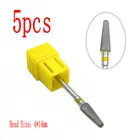 5 шт., карбидные вольфрамовые фрезы для ногтей, фрезы для ногтей, хвостовик 2,35 мм, вращающийся инструмент для стоматологической лаборатории