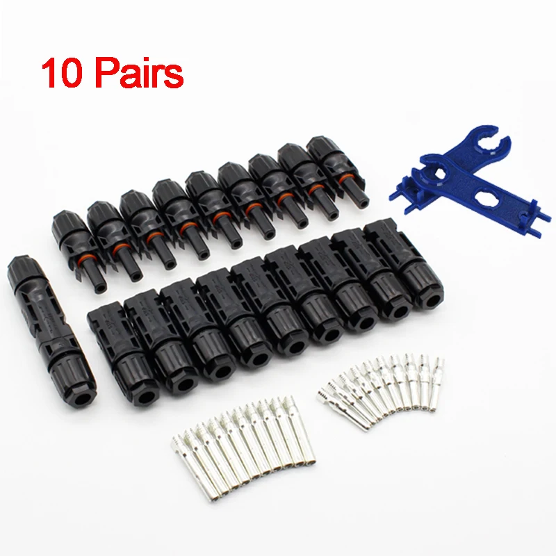 10 пар солнечных соединителей 1 пара гаечный ключ папа мама 30 А Кабельный штекер