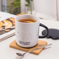 creative coffee mug with lid breakfast office reusable insulated coffee mugs simple spoon box couple kubek friends mug xx60cm