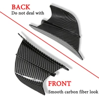 universal motorcycle carbon fiber look side black winglets wind fin spoiler trim cover air deflector