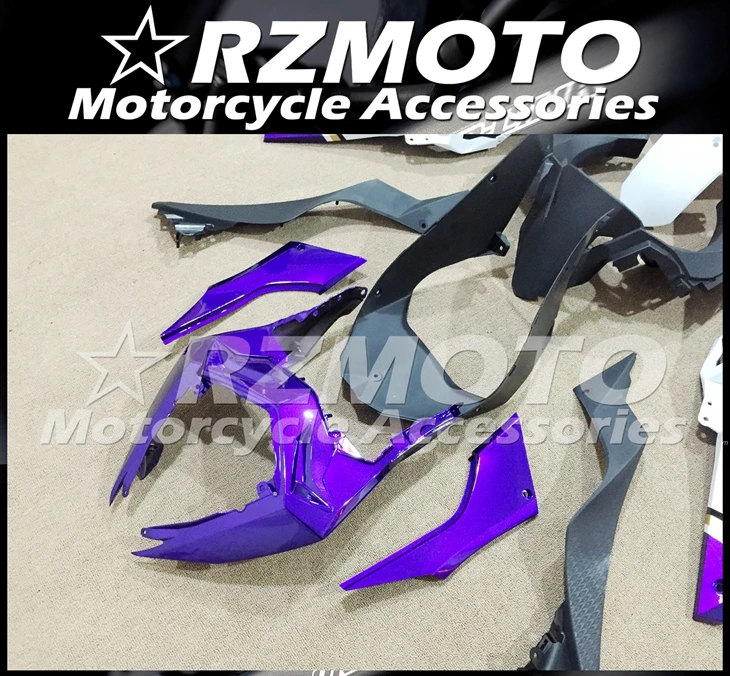 

High quality New ABS Fairing Kit Fit for Kawasaki Ninja300 EX300 2013 2014 2015 2016 2017 ZX300R 13 14 15 16 17 White Blue Cool