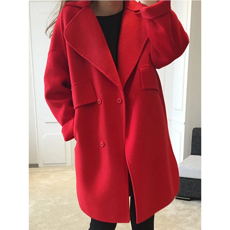 Простые пальто с длинным рукавом для свиданий базовая офисная куртка отложной