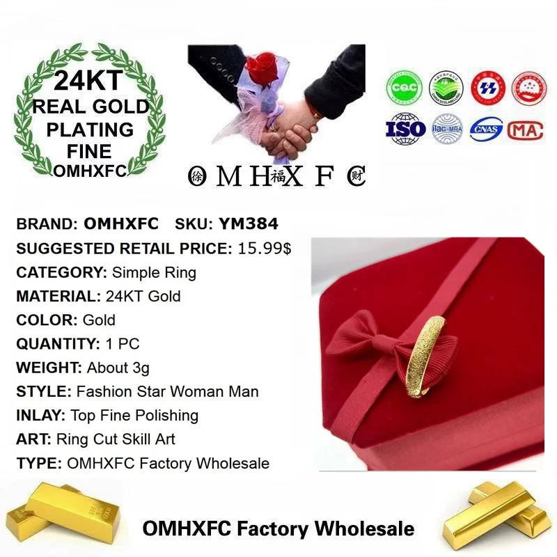 Ювелирные изделия OMHXFC оптовая продажа YM384 Европейская мода лидер продаж изящное