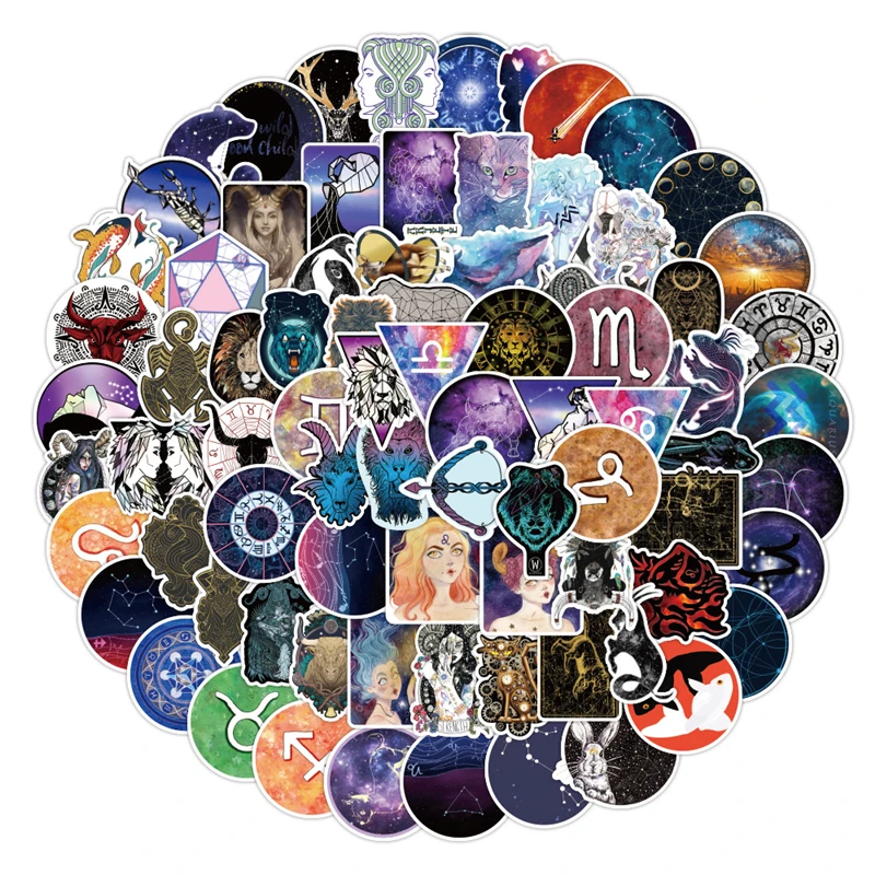 

100pcs Galaxy Constellation Graffiti Stickers for Notebook Skateboard Box Computer Mug DIY Waterproof Guitar Children DIY Decals
